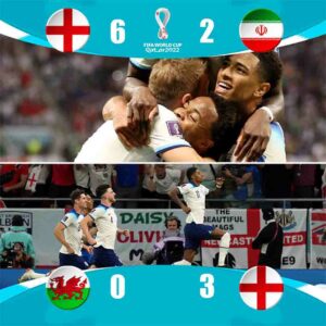 England Beat Iran 6-2, England victory 3-0 against Wales
