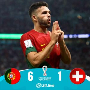 Portugal Beat Switzerland 6-1