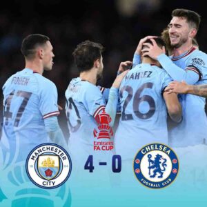 Manchester City crushed Chelsea 4-0